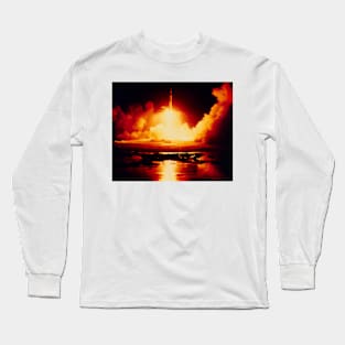 Night launch of Apollo 17 (S375/0043) Long Sleeve T-Shirt